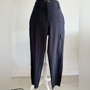 Cambio Woman’s Dark blue striped Cargo Pants